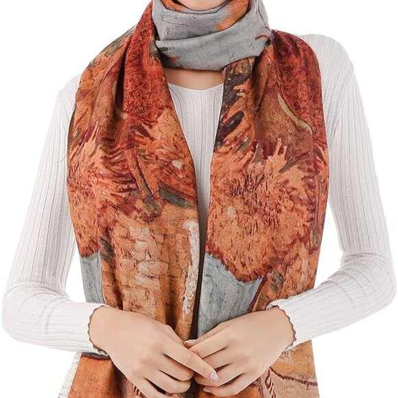 Scarf Shawl Wraps for Women Pashmina Soft Cashmere Scarf Printed Large Blanket S - Picture 6 of 7